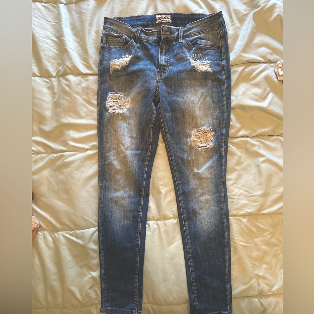 Distressed jeans